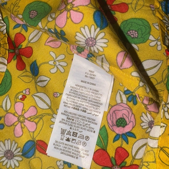 Boden Adriana Puff Sleeve Top Honeycomb Ditsy Floral Bloom size 4 - Picture 6 of 6